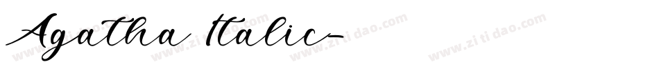 Agatha Italic字体转换